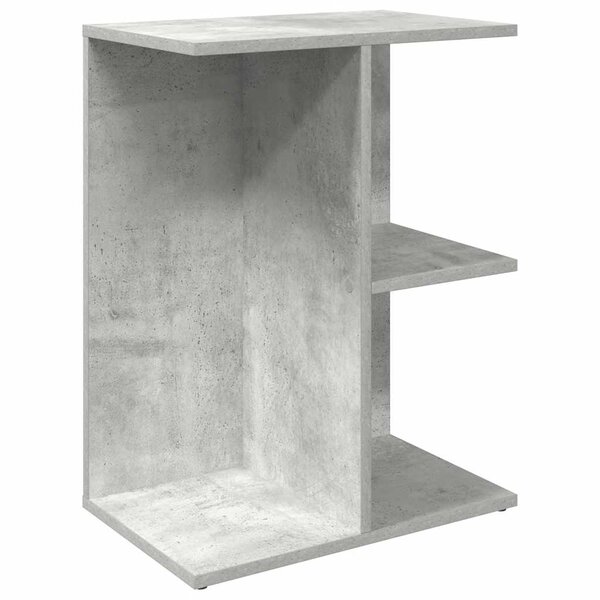 vidaXL Table de chevet gris béton 46 5x29x61 cm bois d'ingénierie