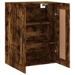 vidaXL Armoire murale chêne fumé 69 5x34x90 cm bois d'ingénierie