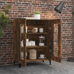 vidaXL Buffet chêne fumé 69 5x34x90 cm bois d'ingénierie