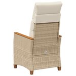 vidaXL Chaise de jardin inclinable Beige et crème 64 x 57 5 x 112 cm
