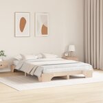 vidaXL Cadre de lit Naturel Bois de pin 160 x 200 cm Durable