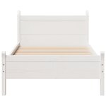 vidaXL Cadre de lit sans matelas blanc 75x190 cm bois de pin massif