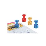 Plot magnétique Support Mémo Blister de 4 Rouge Translucide MAGNÉTOPLAN