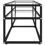 vidaXL Meuble TV transparent 160x40x40 5 cm verre trempé