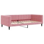 vidaXL Lit de jour avec lit gigogne rose 100x200 cm velours