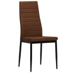 vidaXL Chaises à manger lot de 4 marron tissu