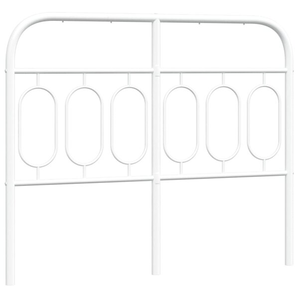 vidaXL Tête de lit métal blanc 120 cm