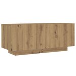 vidaXL Meuble TV avec lumières LED chêne artisanal bois d'ingénierie