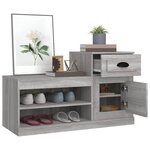 vidaXL Armoire à chaussures sonoma gris 100x42x60 cm bois d'ingénierie