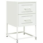 vidaXL Tables de chevet 2 Pièces blanc 36x39x60 5 cm acier