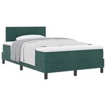 vidaXL Lit à ressorts avec matelas Vert foncé 120 x 190 cm Velours