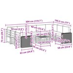 vidaXL Ensembles de canapés avec coussin 10 Pièces Naturel et Crème