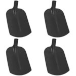 vidaXL Tête de pelle 4 pièces Noir 34 5 x 24 cm Acier enduit de poudre