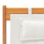 vidaXL Chaises de plage pliables lot de 2 crème tissu