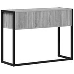 vidaXL Table d'appoint Gris Sonoma 100 x 36 x 75 cm Bois d'ingénierie
