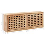 vidaXL Banc de rangement de chaussures 94x20x38cm Bois massif de noyer