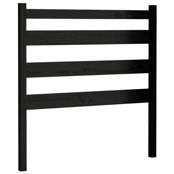 vidaXL Tête de lit Noir 96x4x100 cm Bois massif de pin