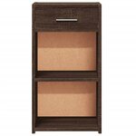 vidaXL Tables de chevet 2Pièces chêne marron 35x34x65cm bois d'ingénierie