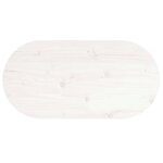 vidaXL Dessus de table blanc 60x30x2 5 cm bois de pin massif ovale