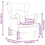 vidaXL Fauteuil bleu 74x84x100 cm tissu