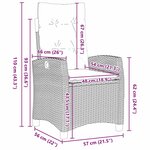 vidaXL Ensemble de salle à manger de jardin 5 pièces avec des coussins - rotin poly gris clair.