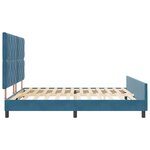 vidaXL Cadre de lit avec tête de lit Bleu foncé 180 x 200 cm Velours