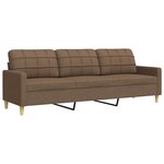 vidaXL Canapé à 3 places Marron 210 cm Tissu