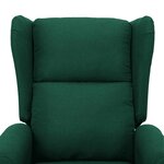 Vidaxl fauteuil releveur inclinable vert foncé tissu