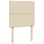 vidaXL Sommier à lattes de lit et matelas Crème 90x190 cm Tissu