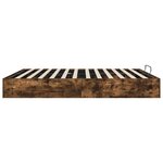 vidaXL Cadre de lit ottoman avec stockage Chêne fumé 193 x 120 x 25 cm