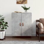 vidaXL Buffet gris béton 69 5x34x90 cm bois d'ingénierie