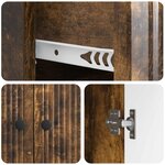 vidaXL Buffet Chêne fumé 66 x 34 5 x 90 cm Bois d'ingénierie