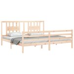 vidaXL Cadre de lit avec tête de lit 200x200 cm bois massif