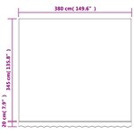 vidaXL Tissu de remplacement pour auvent rayures multicolores 4x3 5 m