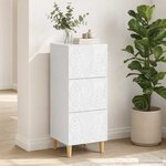 vidaXL Armoire à tiroirs Blanc brillant 33 x 34 5 x 90 cm
