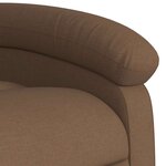 vidaXL Fauteuil inclinable Marron Tissu