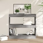 vidaXL Bibliothèque/Séparateur de pièce sonoma gris 80x30x72 cm