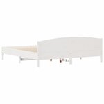 vidaXL Cadre de lit sans matelas blanc 200x200 cm bois massif de pin