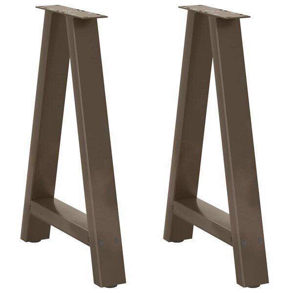 vidaXL Pieds de table à manger en forme de A  2 pièces  50 x (72-73) cm  acier