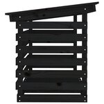 vidaXL Support pour bois de chauffage Noir 108x73x79 cm Bois de pin