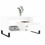 vidaXL Table basse Blanc 90x49x45 cm Bois d'ingénierie