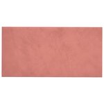 vidaXL Tête de lit murale 12 Pièces Rose Velours