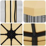 vidaXL Abri de jardin avec parois 3 x 3 m Crème Polyester et Acier