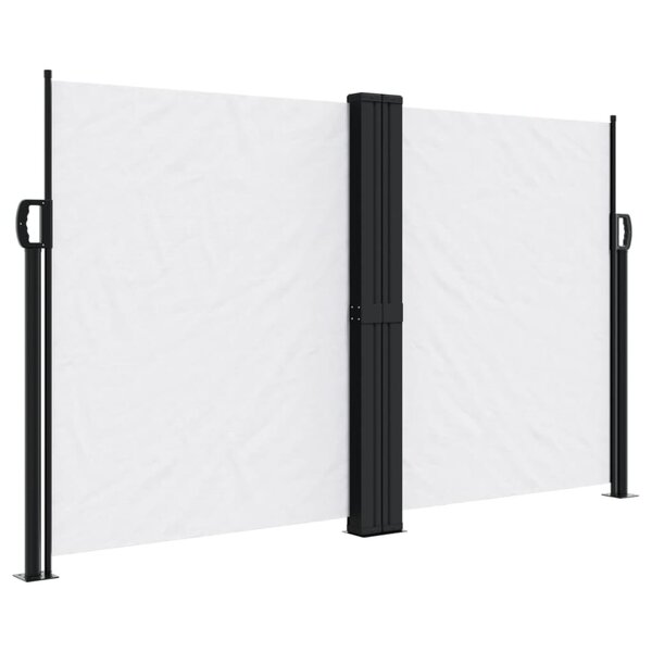 vidaXL Auvent latéral rétractable blanc 140x1200 cm
