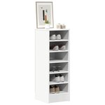 vidaXL Armoire à chaussures Blanc 31 5x35x90 cm Bois d'ingénierie