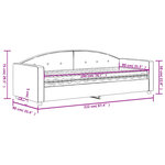 vidaXL Lit de jour avec matelas gris clair 80x200 cm velours