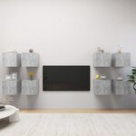 vidaXL Meubles TV muraux 8 Pièces Gris béton 30 5x30x30 cm