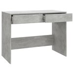 vidaXL Bureau gris béton 101x50x76 5 cm bois d'ingénierie