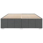 vidaXL Cadre de lit sans matelas gris foncé 200x200 cm tissu