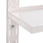 vidaXL Étagère murale à 2 niveaux Acier inoxydable 100x30 cm